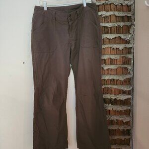 Women's Casual Patagonia Pants Pockets Army Green Brown Size 8